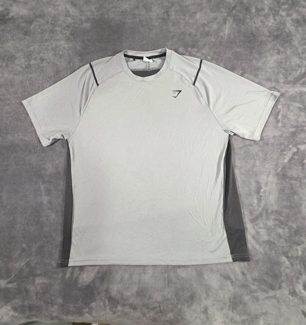 Gymshark Mens Vital Seamless Stretch Mens Size 2XL Grey Short Sleeve T Shirt C2